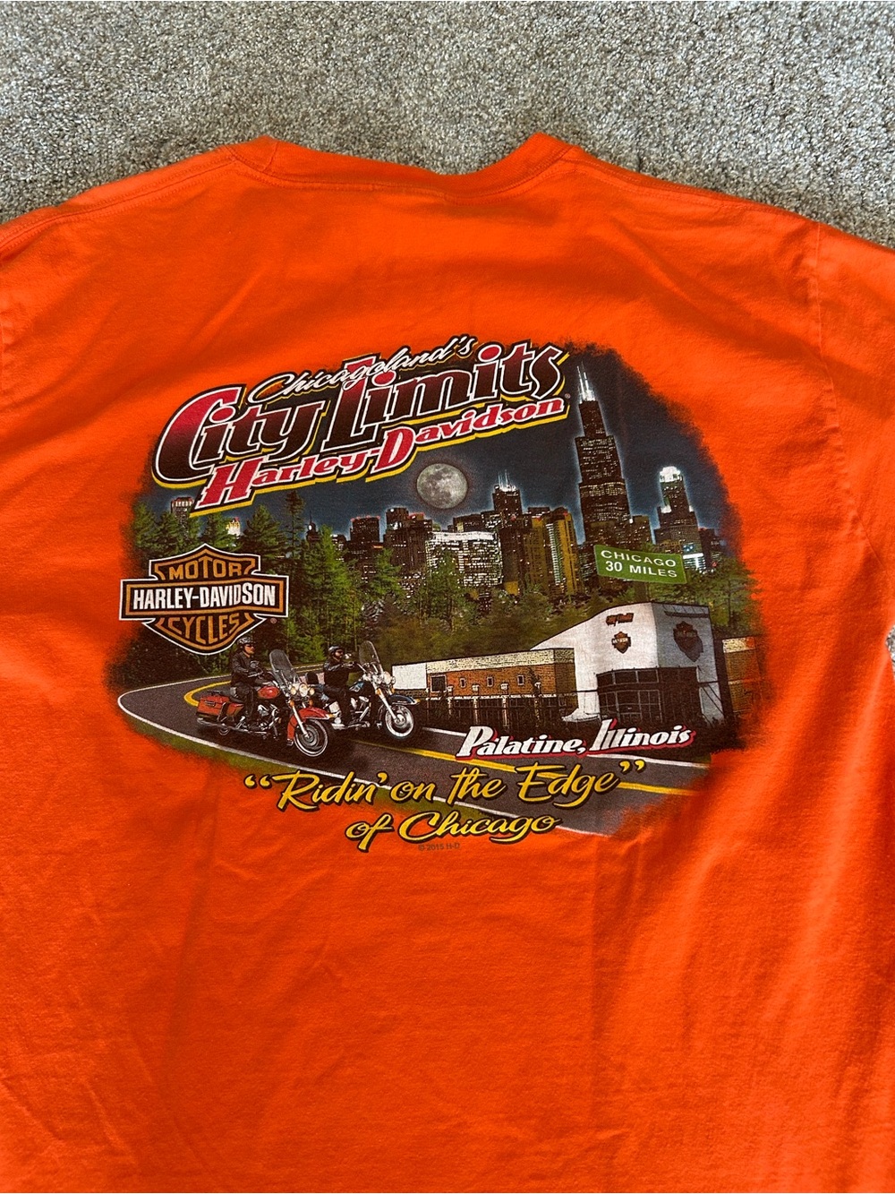 Harley-Davidson Orange Chicago tshirt